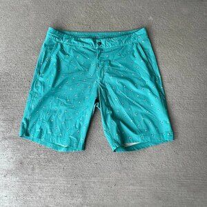 Lululemon Men’s Teal 10” Swim Trunks Shorts Size 36 Drawstring Liner